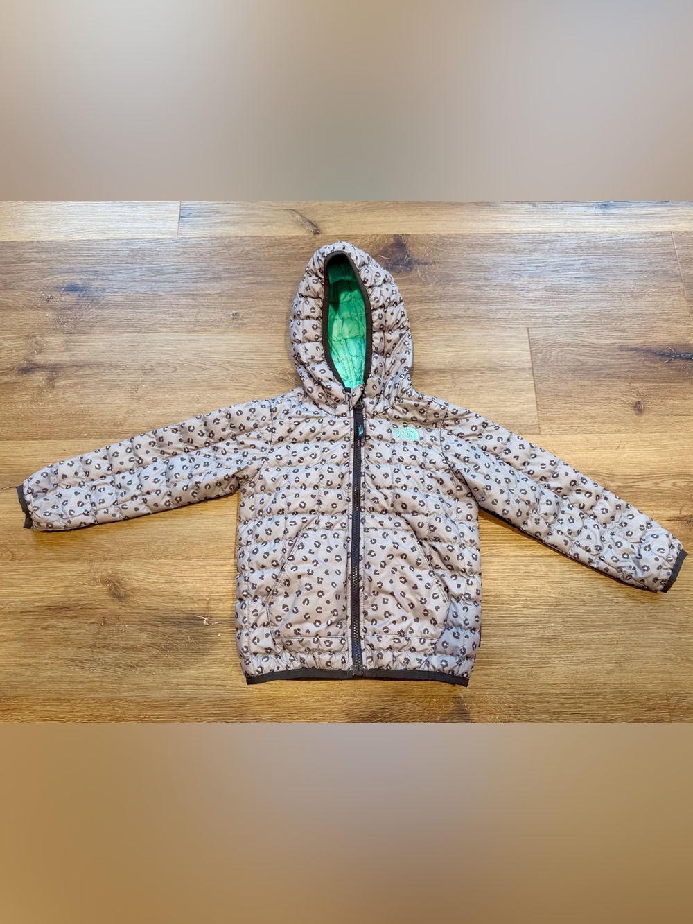 The North Face Kids Leopard Print Puffer Jacket